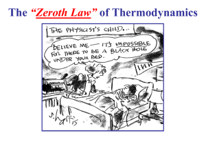 The of Thermodynamics “Zeroth Law”