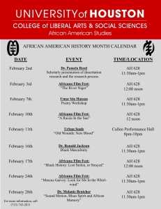 AFRICAN AMERICAN HISTORY MONTH CALENDAR DATE EVENT