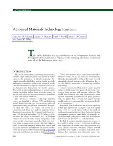 T Advanced Materials Technology Insertion and James W. White