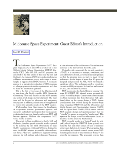 T Midcourse Space Experiment: Guest Editor’s Introduction Max R. Peterson