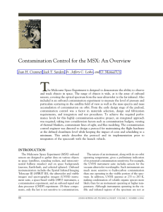 T Contamination Control for the MSX: An Overview
