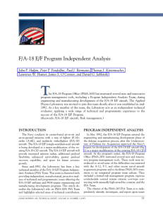 F/A-18 E/F Program Independent Analysis