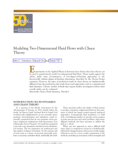 E Modeling Two-Dimensional Fluid Flows with Chaos Theory John C. Sommerer