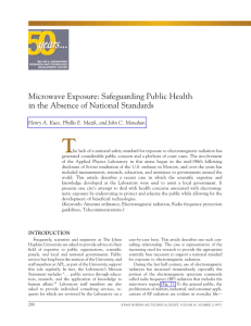 T Microwave Exposure: Safeguarding Public Health in the Absence of National Standards