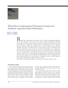 R Phase Error Compensation Technique for Improved Synthetic Aperture Radar Performance
