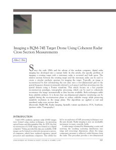 S Imaging a BQM-74E Target Drone Using Coherent Radar Cross Section Measurements