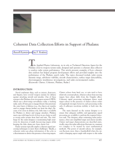 T Coherent Data Collection Efforts in Support of Phalanx