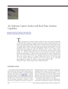 T An Airborne Captive Seeker with Real-Time Analysis Capability