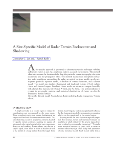 A A Site-Specific Model of Radar Terrain Backscatter and Shadowing