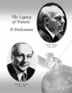 The Legacy of Transit: A Dedication Frank T. McClure