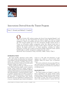 O Innovations Derived from the Transit Program