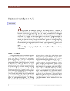 A Hydrocode Analysis at APL Yale Chang