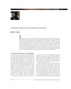 I Advanced Spacecraft Technology Program Robert E. Jenkins