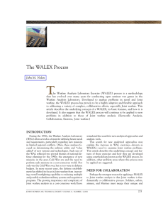 T The WALEX Process John M. Nolen