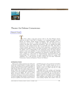 T Theater Air Defense Cornerstones Thomas R. Foard