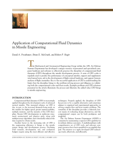 T Application of Computational Fluid Dynamics in Missile Engineering