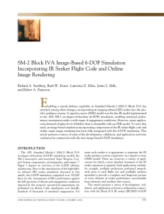 SM-2 Block IVA Image-Based 6-DOF Simulation Image Rendering