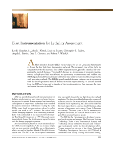 Blast Instrumentation for Lethality Assessment