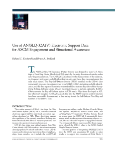 T Use of AN/SLQ-32A(V) Electronic Support Data