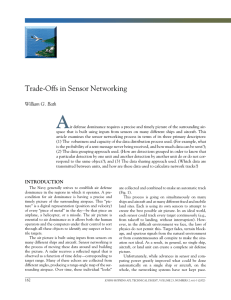 A Trade-Offs	in	Sensor	Networking William G. Bath