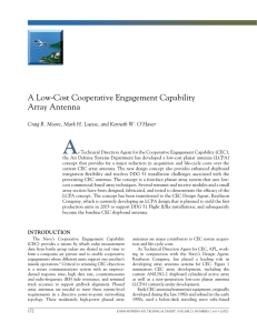 A A	Low-Cost	Cooperative	Engagement	Capability Array	Antenna Craig R. Moore, Mark H. Luesse, and Kenneth W. O’Haver