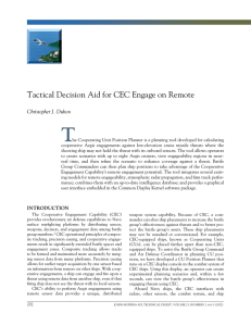 T Tactical	Decision	Aid	for	CEC	Engage	on	Remote Christopher J. Duhon