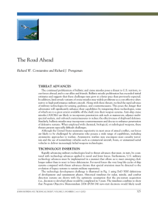 The Road Ahead Richard W. Constantine and Richard J. Prengaman THREAT ADVANCES