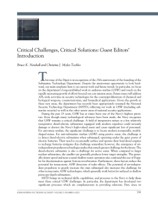 T Critical Challenges, Critical Solutions: Guest Editors’ Introduction