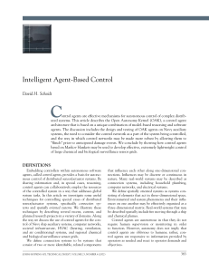 C Intelligent Agent-Based Control David H. Scheidt