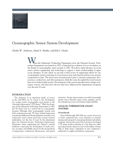 W Oceanographic Sensor System Development