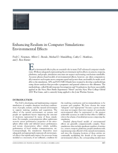 E Enhancing Realism in Computer Simulations: Environmental Effects