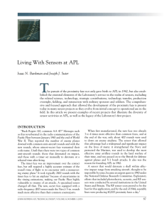 T Living With Sensors at APL