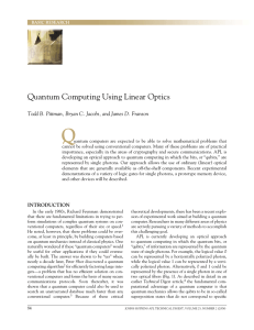 Q Quantum Computing Using Linear Optics