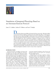 D Simulation of Integrated Physiology Based on an Astronaut Exercise Protocol