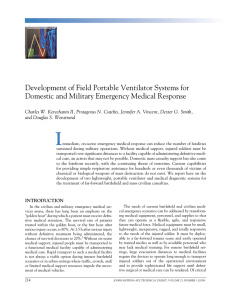 Development of Field Portable Ventilator Systems for