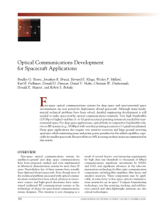 Optical Communications Development for Spacecraft Applications