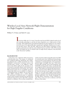 I Wireless Local Area Network Flight Demonstration for High Doppler Conditions