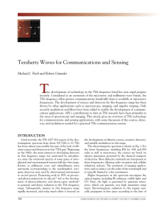 T Terahertz Waves for Communications and Sensing