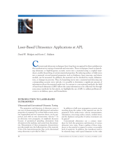 C Laser-Based Ultrasonics: Applications at APL