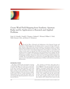 ocean	Wind	Field	mapping	from	synthetic	Aperture radar	and	its	Application	to	research	and	Applied problems