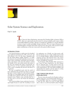 T solar system science and exploration Paul D. Spudis