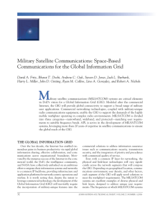 military	satellite	communications:	space-based communications	for	the	global	information	grid