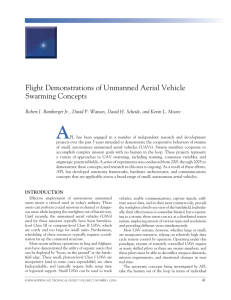 A Flight Demonstrations of unmanned Aerial Vehicle swarming concepts