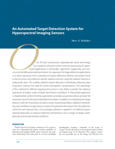 O An Automated Target Detection System for Hyperspectral Imaging Sensors