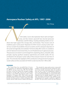 N Aerospace Nuclear Safety at APL: 1997 –2006