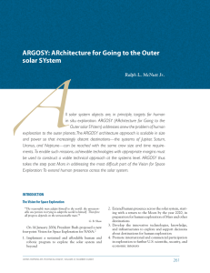 A ARGOSY: ARchitecture for Going to the Outer solar SYstem