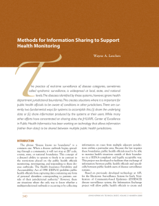 T Methods for Information Sharing to Support Health Monitoring