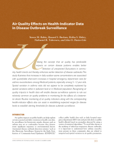 U Air Quality Effects on Health-Indicator Data in Disease Outbreak Surveillance