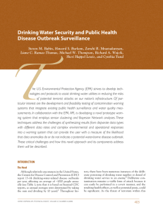 Drinking Water Security and Public Health Disease Outbreak Surveillance