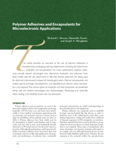 T Polymer Adhesives and Encapsulants for Microelectronic Applications